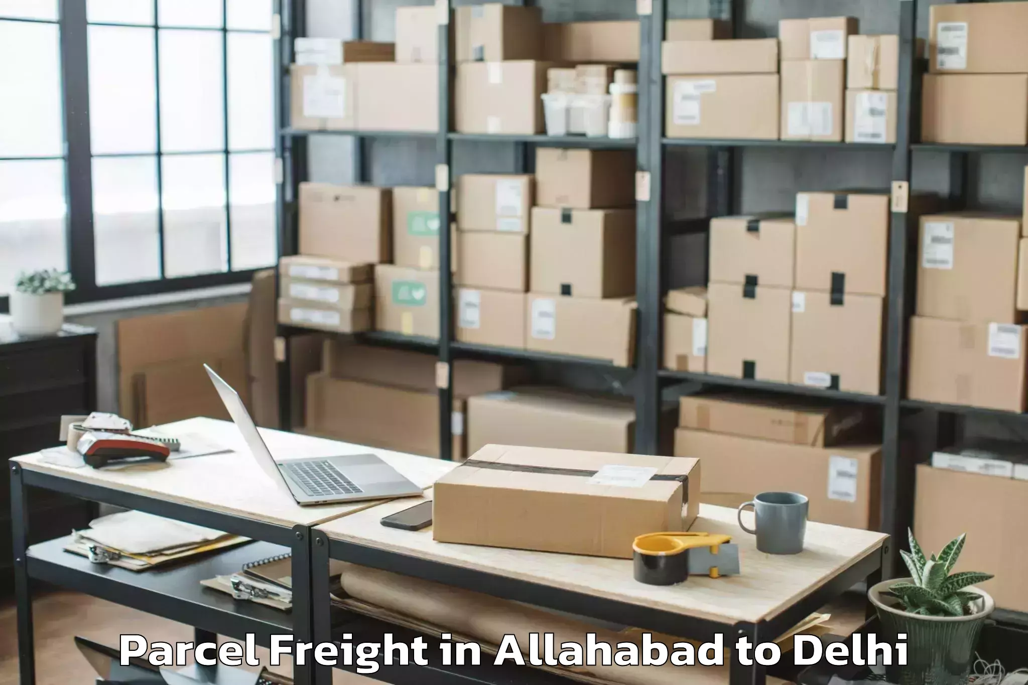 Book Allahabad to Mgf Metropolitan Mall Delhi Parcel Freight